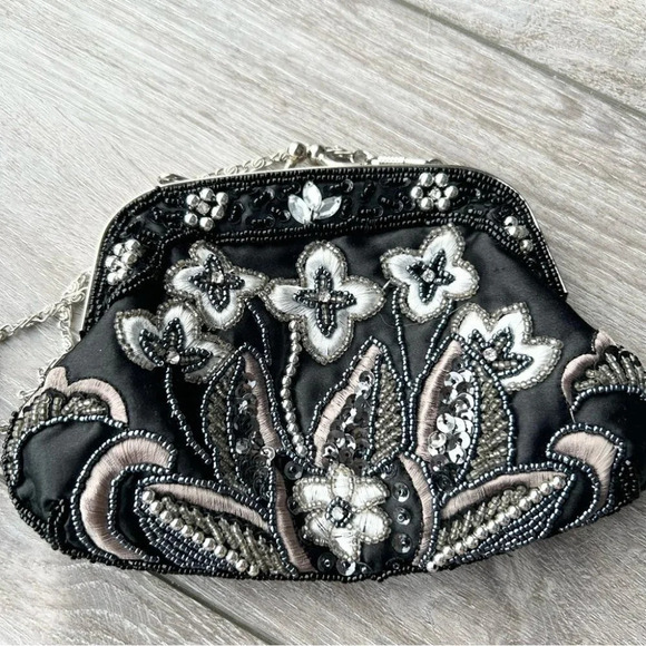 Handmade Beaded Evening Chain Strap Clutch Crossbody  Bag - Picture 8 of 14